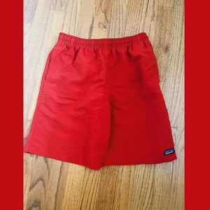 Patagonia Boys Red Swim Shorts